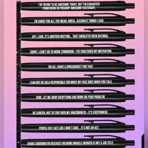 Snarky 10 Piece Funny Pen Set